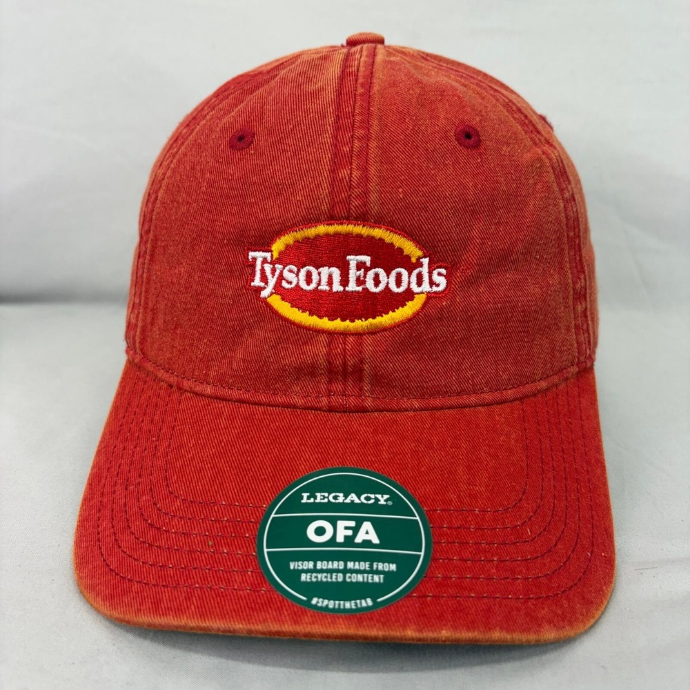 Legacy Tyson Foods Hat Trucker Cap Mens OSFA Red Embroidered Snapback